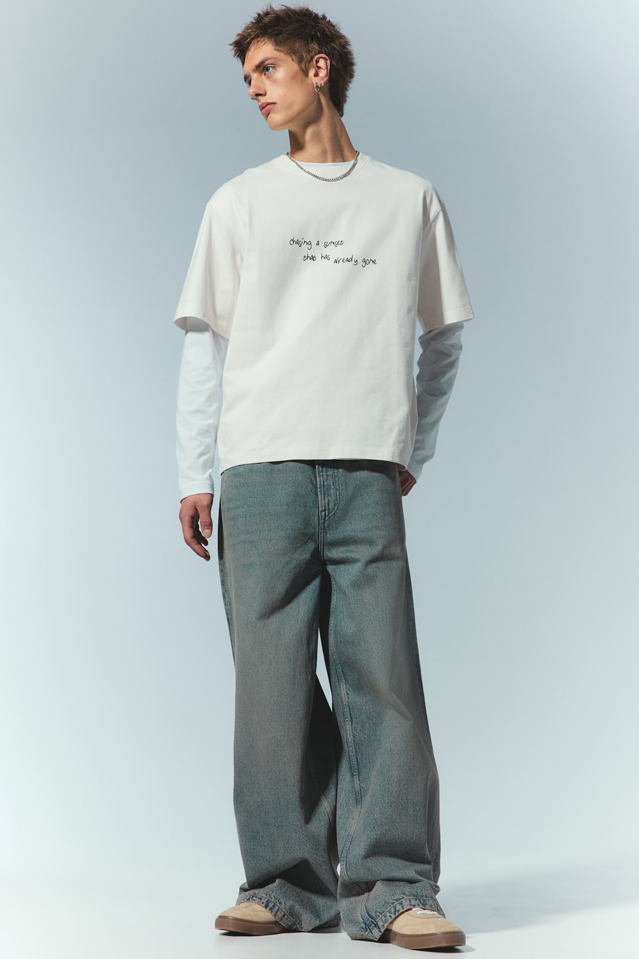 LOOSE FIT PRINTED T-SHIRT CHASING A SUNSET - Mayers