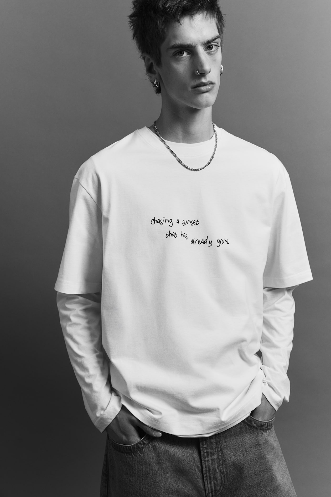 LOOSE FIT PRINTED T-SHIRT CHASING A SUNSET - Mayers